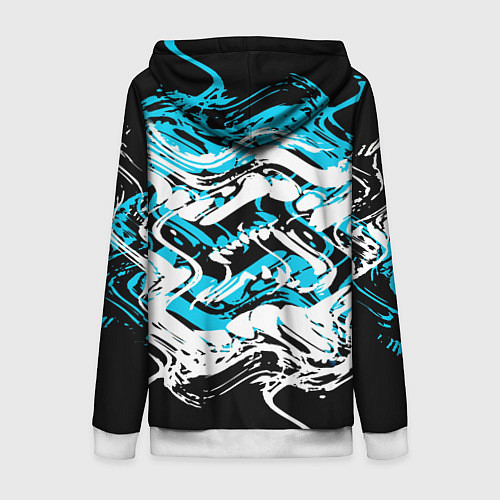 Женская толстовка на молнии Blue Combo / 3D-Белый – фото 2