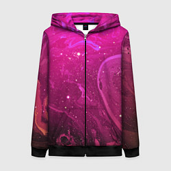 Женская толстовка на молнии РОЗОВЫЙ КОСМОС