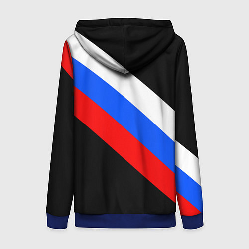 Женская толстовка на молнии РОССИЯ / 3D-Синий – фото 2