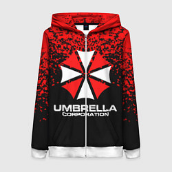 Толстовка на молнии женская Umbrella Corporation, цвет: 3D-белый