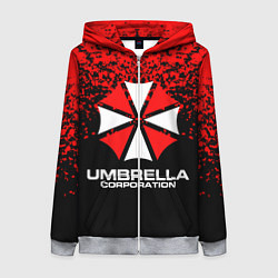 Толстовка на молнии женская Umbrella Corporation, цвет: 3D-меланж