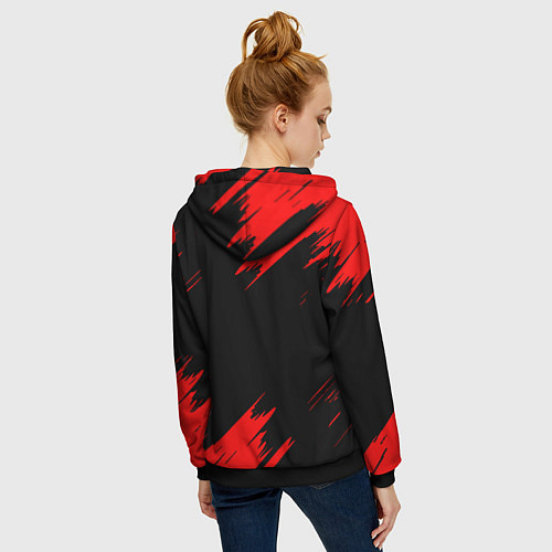 Женская толстовка на молнии Umbrella Corporation / 3D-Черный – фото 4