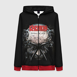 Толстовка на молнии женская Kreator 3, цвет: 3D-красный