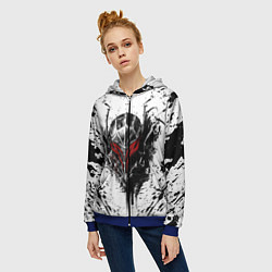 Толстовка на молнии женская BERSERK, цвет: 3D-синий — фото 2