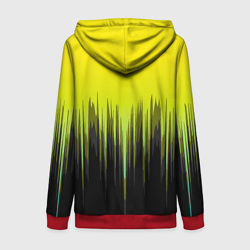 Женская толстовка на молнии CYBERPUNK 2077 / 3D-Красный – фото 2