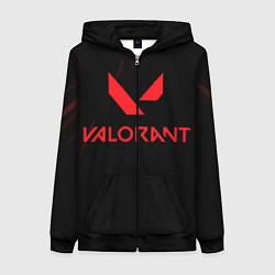 Толстовка на молнии женская VALORANT, цвет: 3D-черный