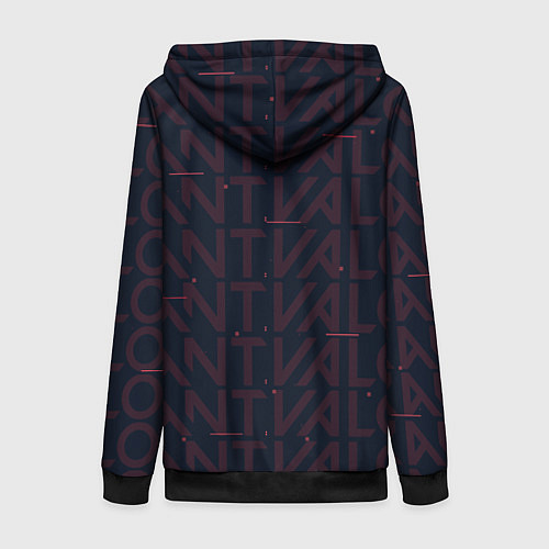 Женская толстовка на молнии Valorant art / 3D-Черный – фото 2