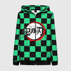 Толстовка на молнии женская KIMETSU NO YAIBA, цвет: 3D-черный