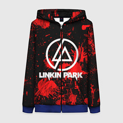 Толстовка на молнии женская Linkin Park, цвет: 3D-синий