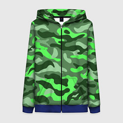 Женская толстовка на молнии CAMOUFLAGE GREEN