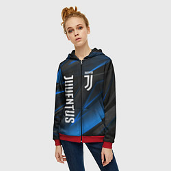 Толстовка на молнии женская JUVENTUS, цвет: 3D-красный — фото 2
