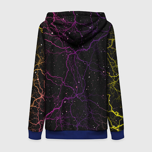 Женская толстовка на молнии Молнии / 3D-Синий – фото 2