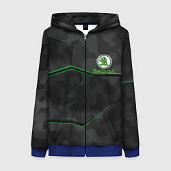 Женская толстовка на молнии SKODA