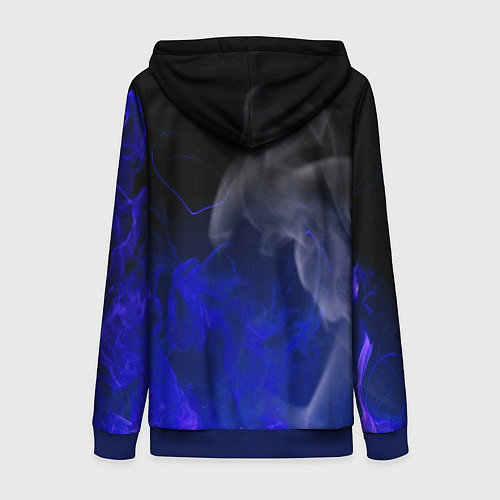 Женская толстовка на молнии МОТОЦИКЛЫ / 3D-Синий – фото 2