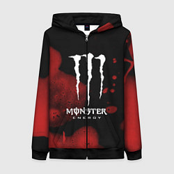 Толстовка на молнии женская MONSTER ENERGY, цвет: 3D-черный