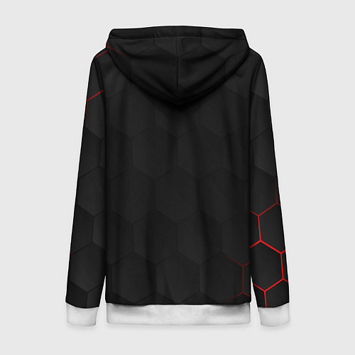 Женская толстовка на молнии HONDA / 3D-Белый – фото 2