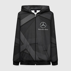 Толстовка на молнии женская MERCEDES, цвет: 3D-черный