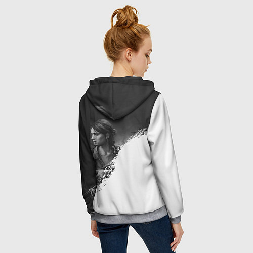 Женская толстовка на молнии THE LAST OF US 2 / 3D-Меланж – фото 4