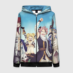 Толстовка на молнии женская FAIRY TAIL ХВОСТ ФЕИ, цвет: 3D-черный