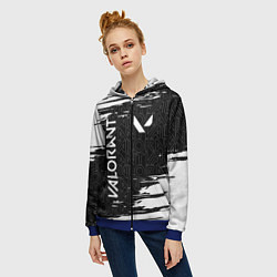 Толстовка на молнии женская VALORANT ВАЛОРАНТ, цвет: 3D-синий — фото 2
