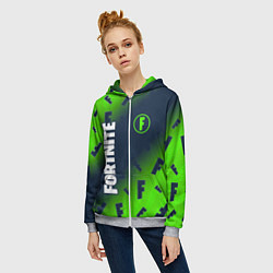 Толстовка на молнии женская FORTNITE ФОРТНАЙТ, цвет: 3D-меланж — фото 2