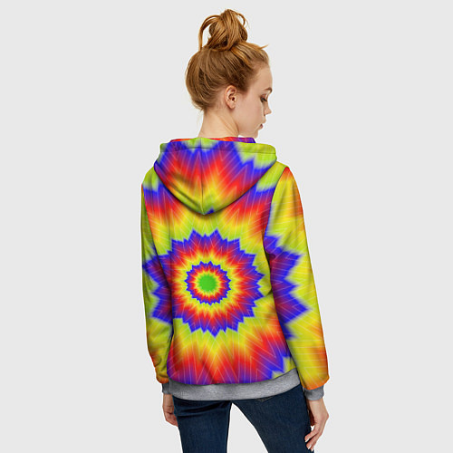 Женская толстовка на молнии Tie-Dye / 3D-Меланж – фото 4
