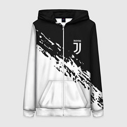 Толстовка на молнии женская JUVENTUS, цвет: 3D-белый