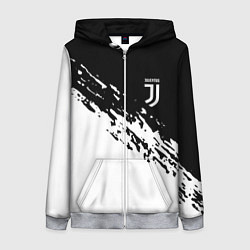 Толстовка на молнии женская JUVENTUS, цвет: 3D-меланж