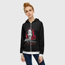 Толстовка на молнии женская БУМАЖНЫЙ ДОМ, цвет: 3D-белый — фото 2