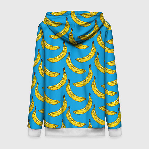 Женская толстовка на молнии Go Bananas / 3D-Белый – фото 2