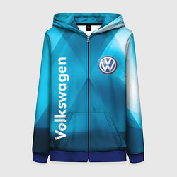Толстовка на молнии женская VOLKSWAGEN, цвет: 3D-синий