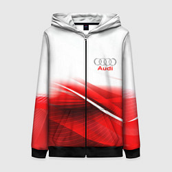 Толстовка на молнии женская AUDI, цвет: 3D-черный