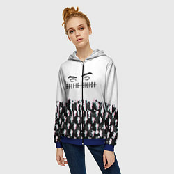 Толстовка на молнии женская BILLIE EILISH GLITCH, цвет: 3D-синий — фото 2