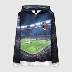 Толстовка на молнии женская FC MILAN, цвет: 3D-белый