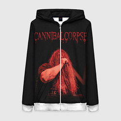 Толстовка на молнии женская Cannibal Corpse 6, цвет: 3D-белый