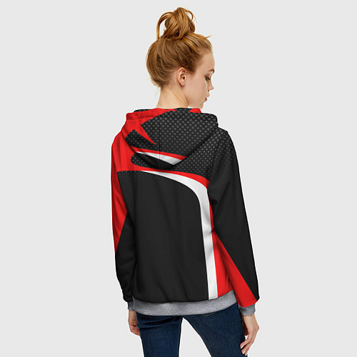 Женская толстовка на молнии EVO Racer uniform / 3D-Меланж – фото 4