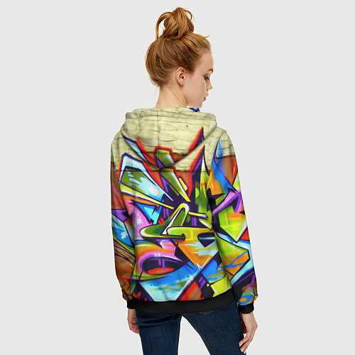 Женская толстовка на молнии GTA:5 / 3D-Черный – фото 4