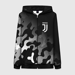 Толстовка на молнии женская JUVENTUS ЮВЕНТУС, цвет: 3D-черный