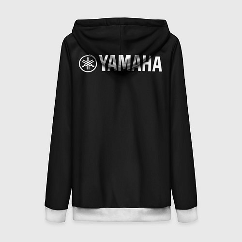 Женская толстовка на молнии Yamaha на спине / 3D-Белый – фото 2