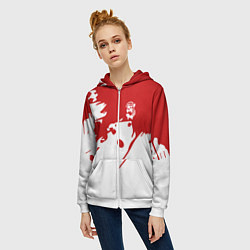 Толстовка на молнии женская Five Nights at Freddy, цвет: 3D-белый — фото 2