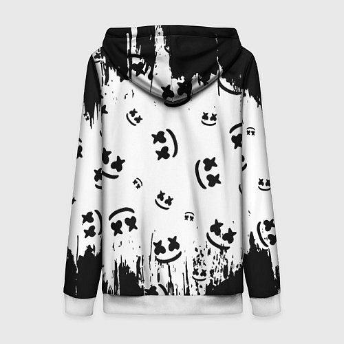 Женская толстовка на молнии MARSHMELLO МАРШМЕЛЛОУ / 3D-Белый – фото 2