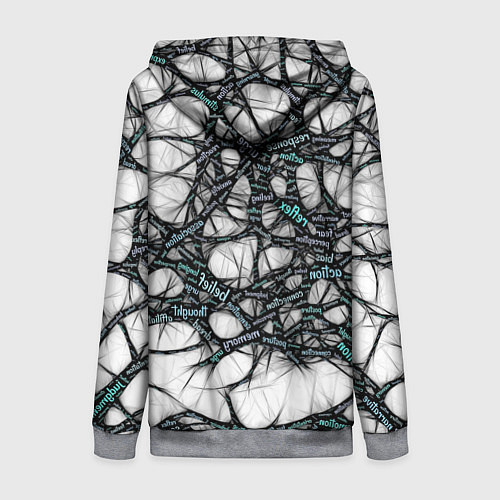 Женская толстовка на молнии NEIROLINK / 3D-Меланж – фото 2