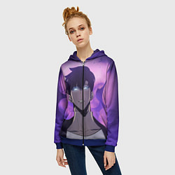 Толстовка на молнии женская Поднятие уровня в одиночку, цвет: 3D-синий — фото 2