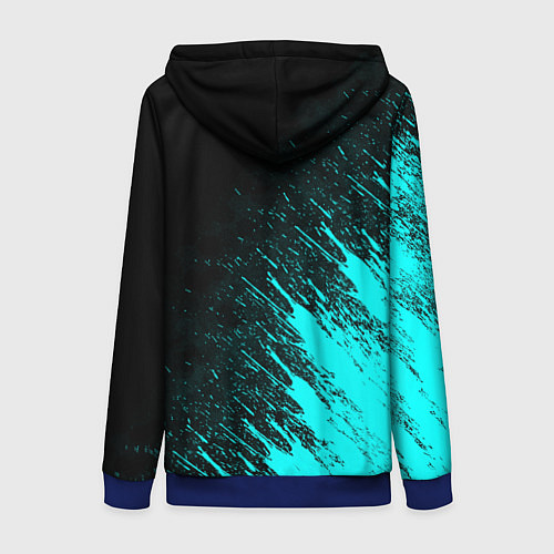 Женская толстовка на молнии Assassins Creed Valhalla / 3D-Синий – фото 2