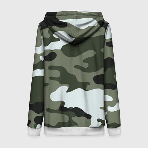 Женская толстовка на молнии Camouflage 2 / 3D-Белый – фото 2