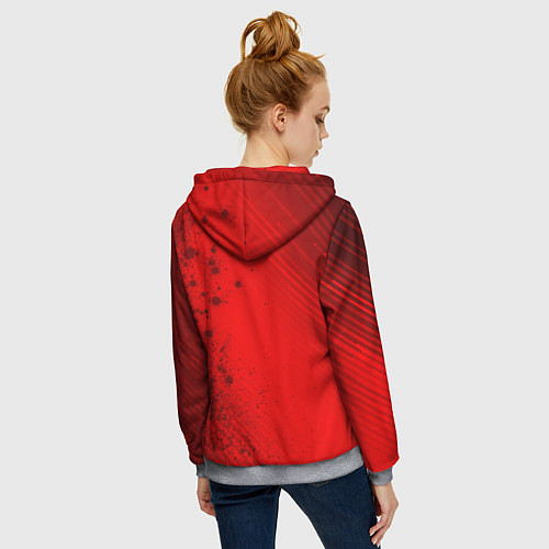 Женская толстовка на молнии КОРОЛЬ И ШУТ / 3D-Меланж – фото 4