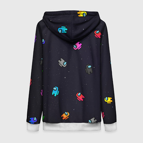 Женская толстовка на молнии Among Us / 3D-Белый – фото 2