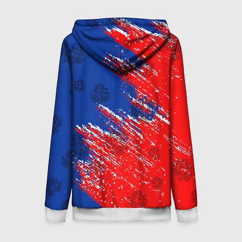 Женская толстовка на молнии Патриот России / 3D-Белый – фото 2