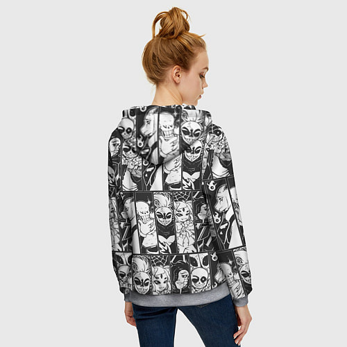 Женская толстовка на молнии UNDERTALE / 3D-Меланж – фото 4