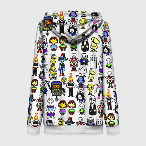 Женская толстовка на молнии UNDERTALE / 3D-Белый – фото 2
